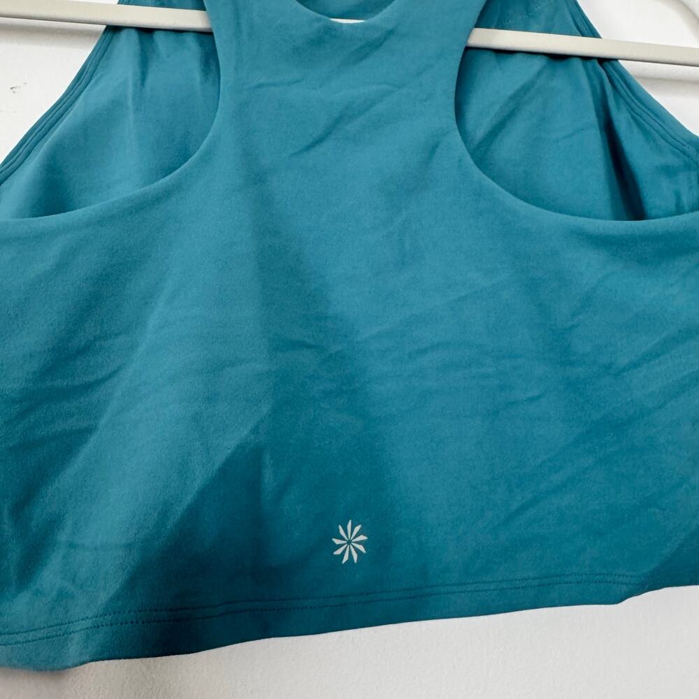 Athleta Cropped Tank Top Teal Racerback Training Women Size M NWT - Picture 5 of 7